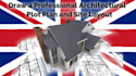 draw a professional architectural plot plan and site layout