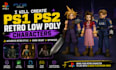 create ps1 ps2 retro low poly character