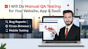 do manual QA testing and provide detailed bug reports