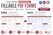 create professional fillable PDF forms, interactive pdfs and editable documents