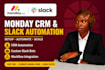 setup monday com CRM slack google calendar