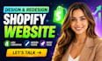 design shopify website, redesign build dropshipping shopify store