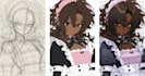 draw a custom anime oc or character headshot portrait