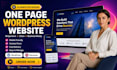 design one page wordpress website with elementor, one page wordpress website