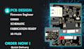 design pcb circuit, pcb design, pcb schematic, fabrication gerber and bom