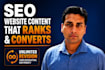craft juicy SEO website content and landing page in 24 hours
