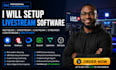 setup livestream software restream onestream castream stream24 lightstream obs