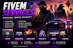 create 4k fivem loading screen, cinematic trailer video, fivem script showcase