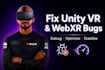 build custom webvr, webxr, xr, webgl, fix bugs, r3f,  r3f