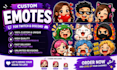 create twitch emotes, stream overlay, twitch overlay, and twitch sub badges