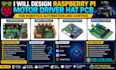 design raspberry pi motor driver hat pcb for robotics automation and control