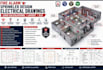 create fire alarm sprinkler design electrical drawing load calcs, layout and sld