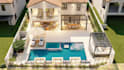 landscape design, garden design, backyard, swimming pool, and render images