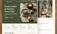 build squarespace coffee shop website cafe  drink product website