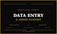 do accurate data entry and backoffice admin support