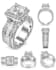 rhinestone pendant cad model, ring stone setting and ready manufacturing files