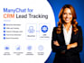 set up manychat for CRM lead tracking