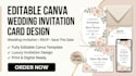 design editable canva wedding invitation card and invitation design