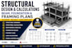 do structural design calculations beam and foundation design with framing plan