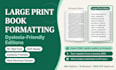 format your book as a large print edition for KDP