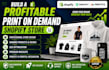 create a shopify and esty print on demand store,  with printful and printify