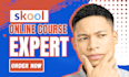 setup skool online community, skool course setup skool communiy manager