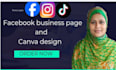 setup facebook business page and canva design