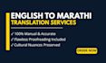 do professional english to marathi translation and proofreading
