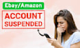 permanently delete ebay and amazon account data