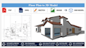 convert PDF, sketch and autocad drawings into a revit bim model