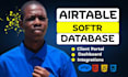 setup airtable database, softr web app,and client portal