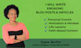 write inspiring blog posts and articles