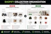 create shopify collections, product variants, swatches and product page layout