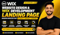 build wix website design, wix development, wix studio, redesign landing page