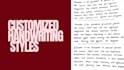 professionally handwritten notes, assignment and letters