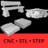 create cnc ready stl, step and 3d printable models