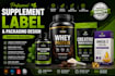design supplement label packaging protein vitamin bottle jar