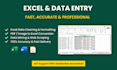 do excel data cleaning , formatting , xlookup , pivot tables