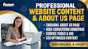 write professional website content and about us page