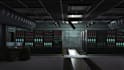 create realistic 3d data center visualization, server room, digital building