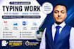 do fast typing, PDF to word, image to word and document formatting