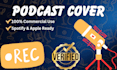 design a professional and eye catching podcast cover art