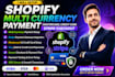 setup shopify multi currency payment mastercard credit card strip checkout