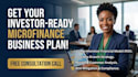 write a professional microfinance business plan with ROI and growth strategy