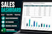 create a professional sales analytics dashboard in excel