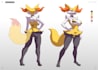 draw a reference sheet of your furry