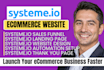 build systeme io ecommerce website, systeme io sale funnel systeme io automation