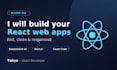be your react front end website developer