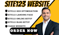 design redesign  optimize your site123 website SEO landing page