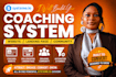 create business coaching systeme io website, thinkific teachable online course